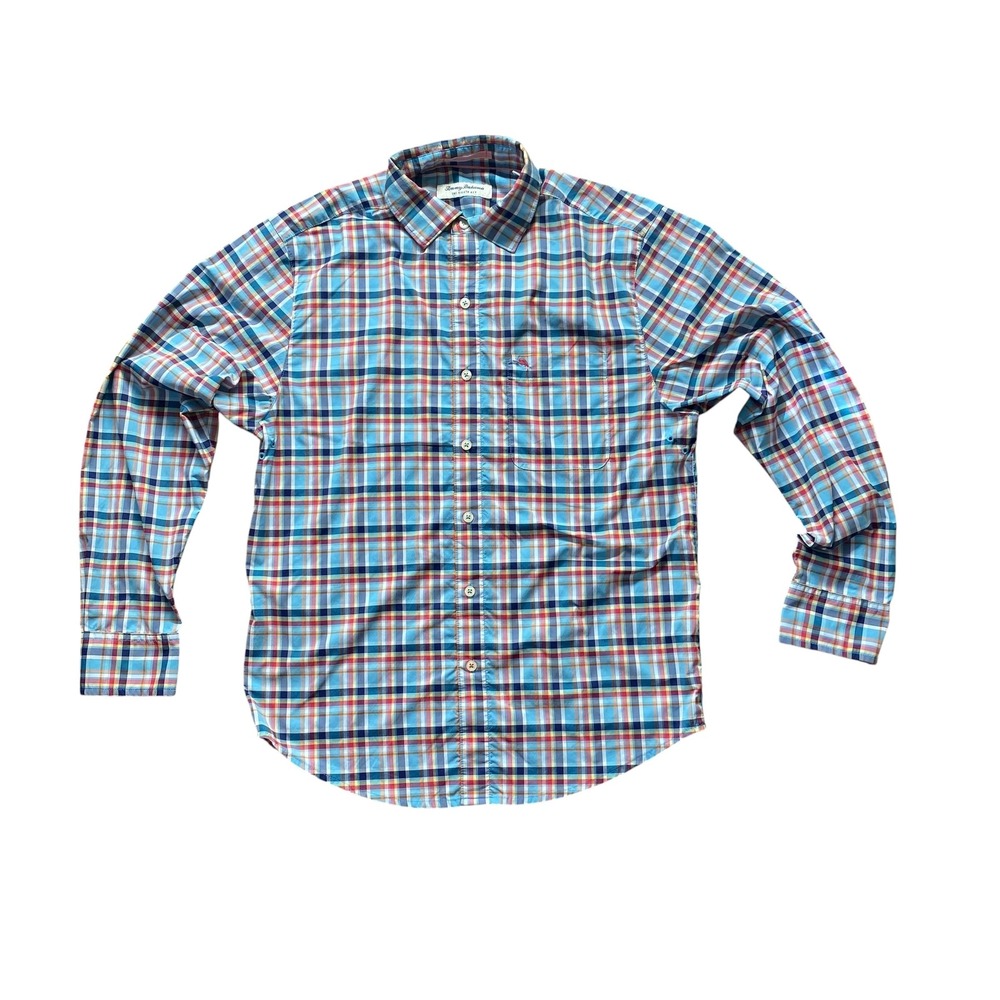 Tommy Bahama The Siesta Key Plaid‎ Button Down Shirt Mens Long Sleeve size Small